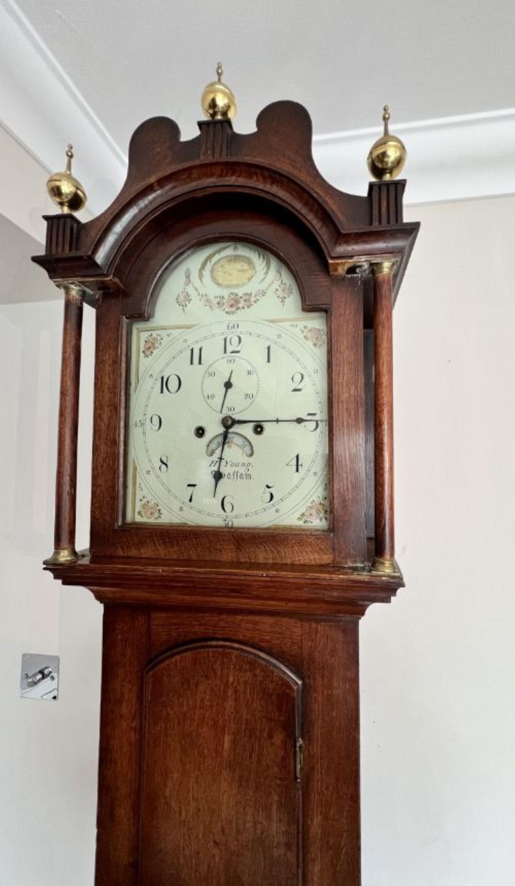 Antique George III Quality Mahogany Longcase clock 8 day movement  3
