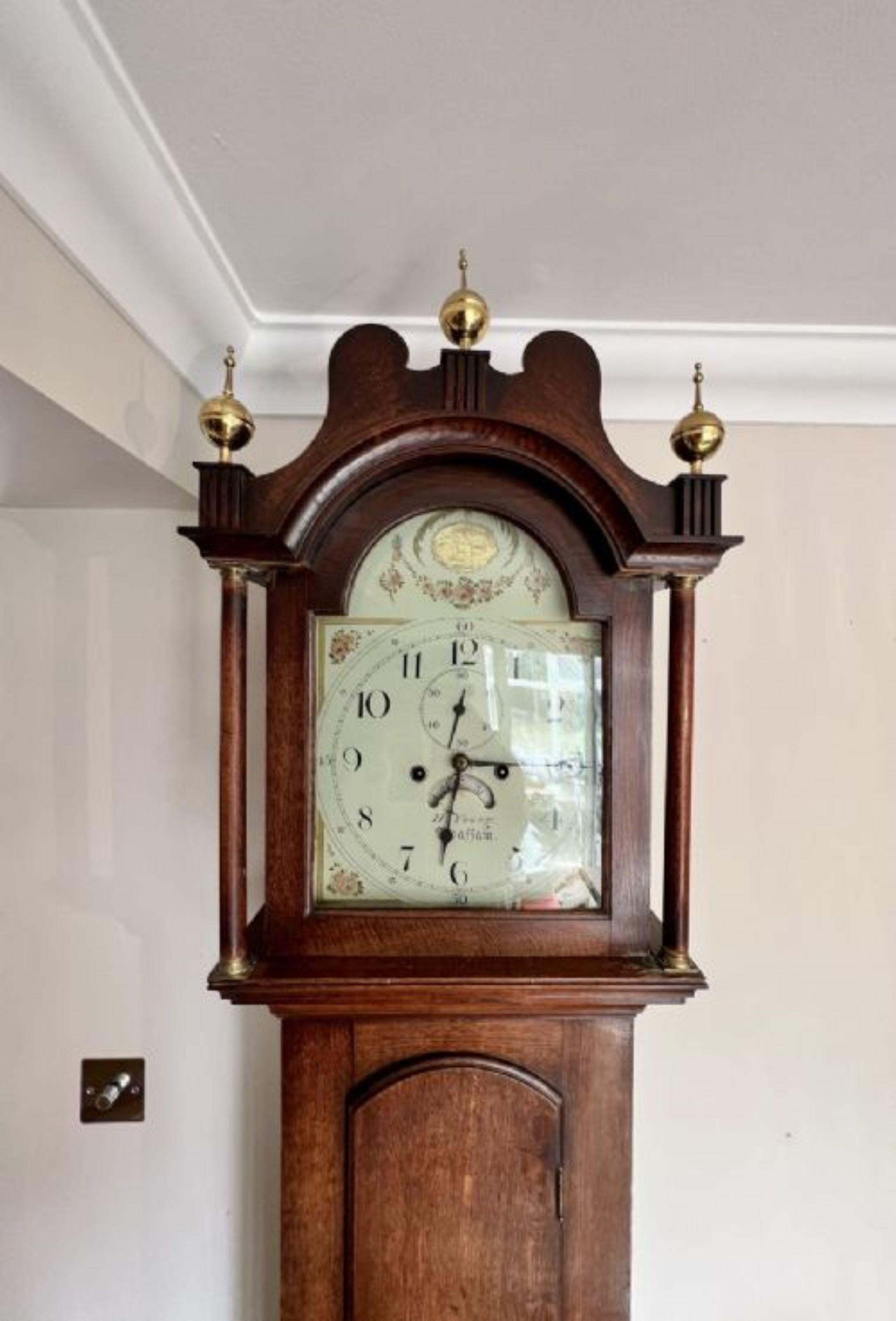 Antique George III Quality Mahogany Longcase clock 8 day movement  4