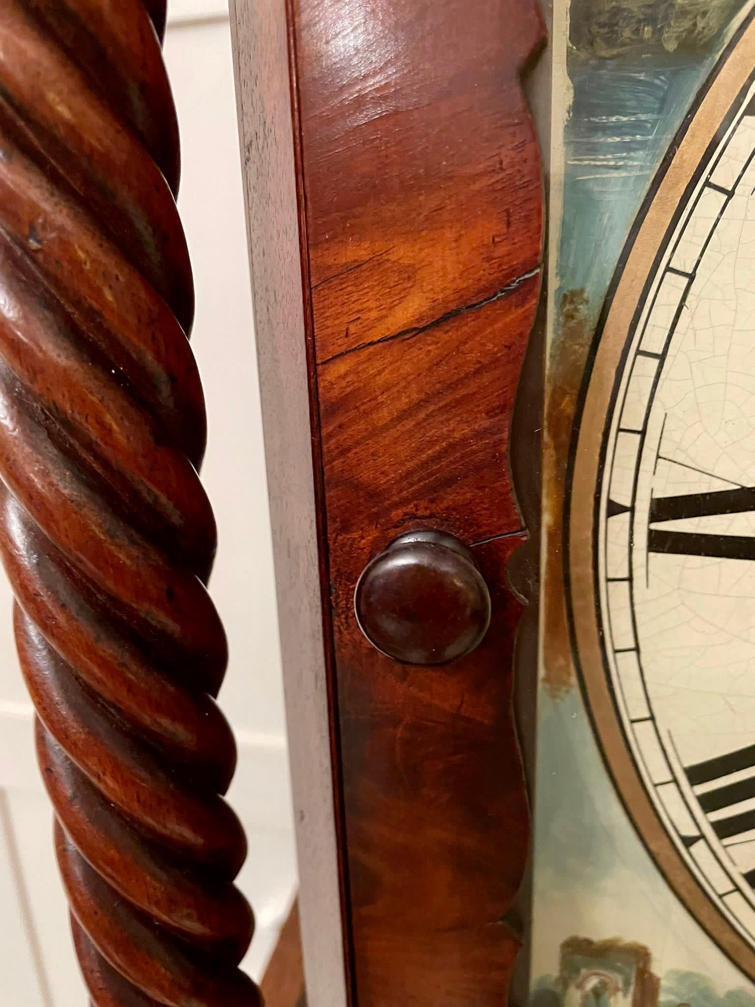 Antique George III Quality Mahogany Longcase Clock by Dan Williams, Crickhowell For Sale 3