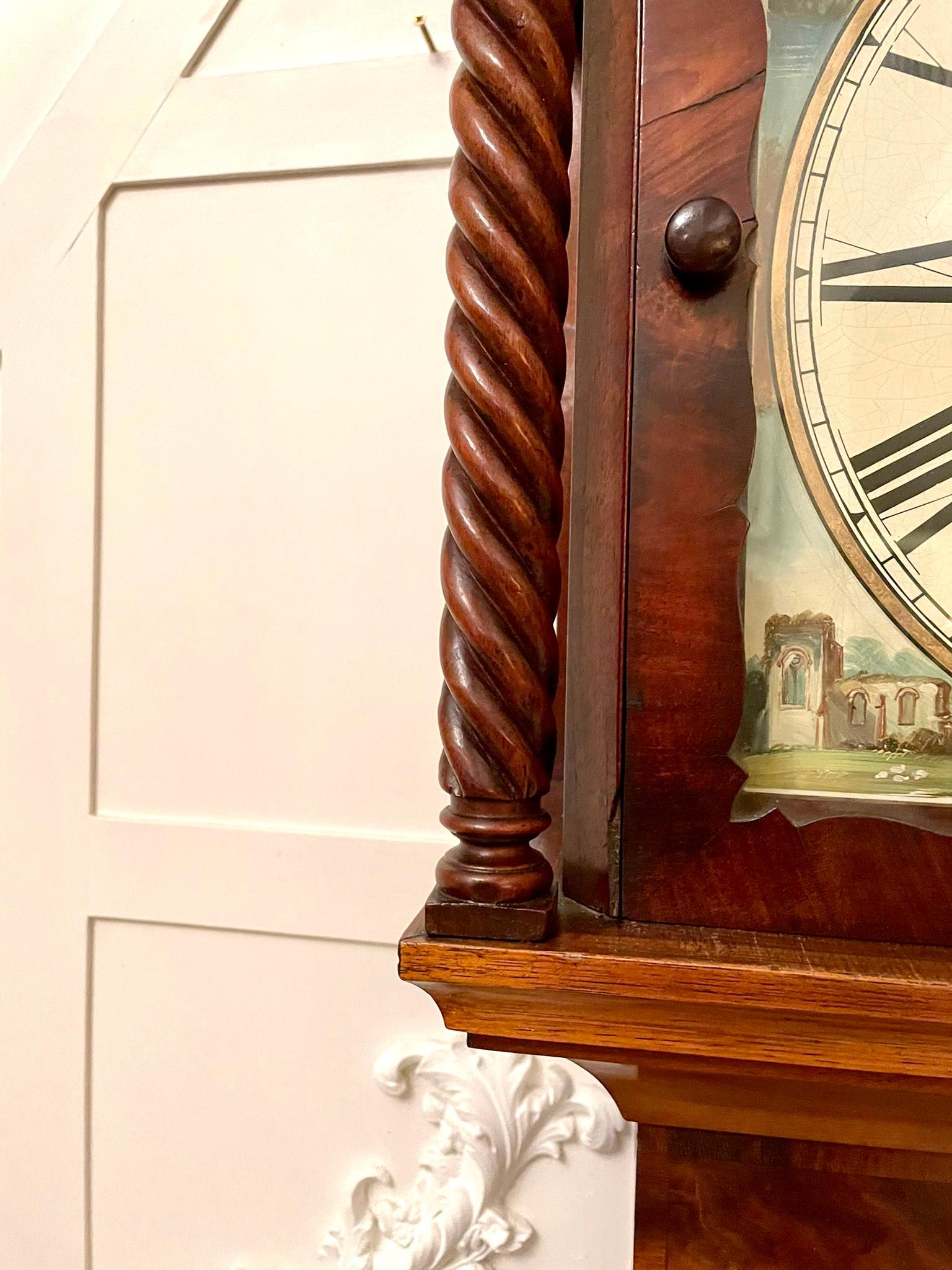 Autre Horloge de parquet ancienne en acajou de qualité George III par Dan Williams, Crickhowell en vente