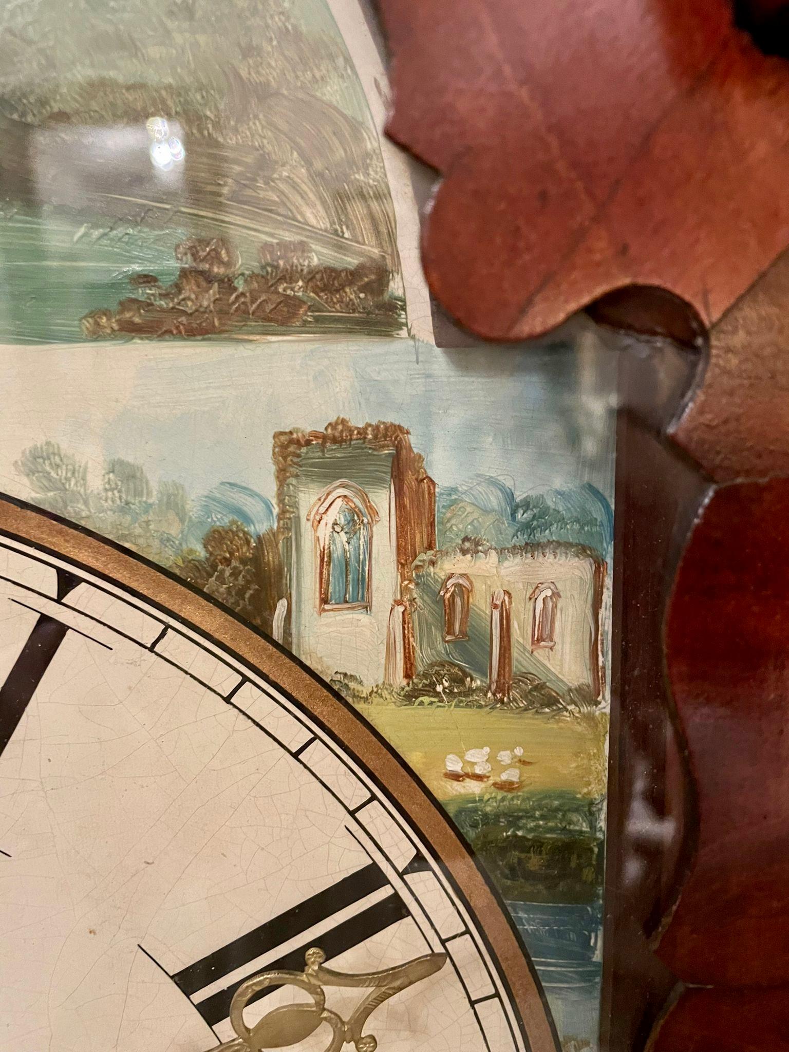 Horloge de parquet ancienne en acajou de qualité George III par Dan Williams, Crickhowell en vente 1