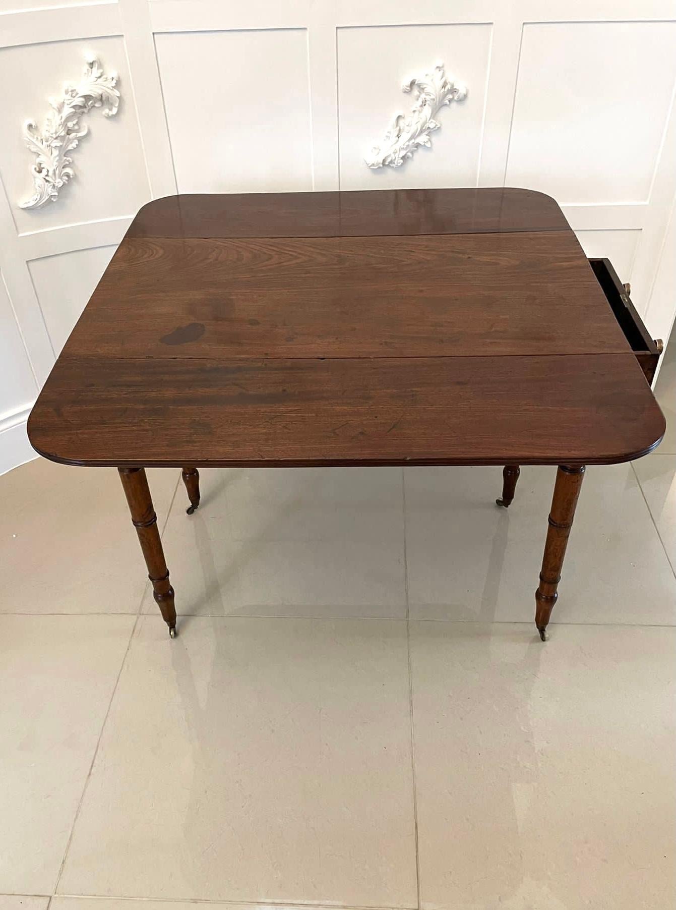 Early 19th Century Antique George III Quality Mahogany Pembroke Table  For Sale