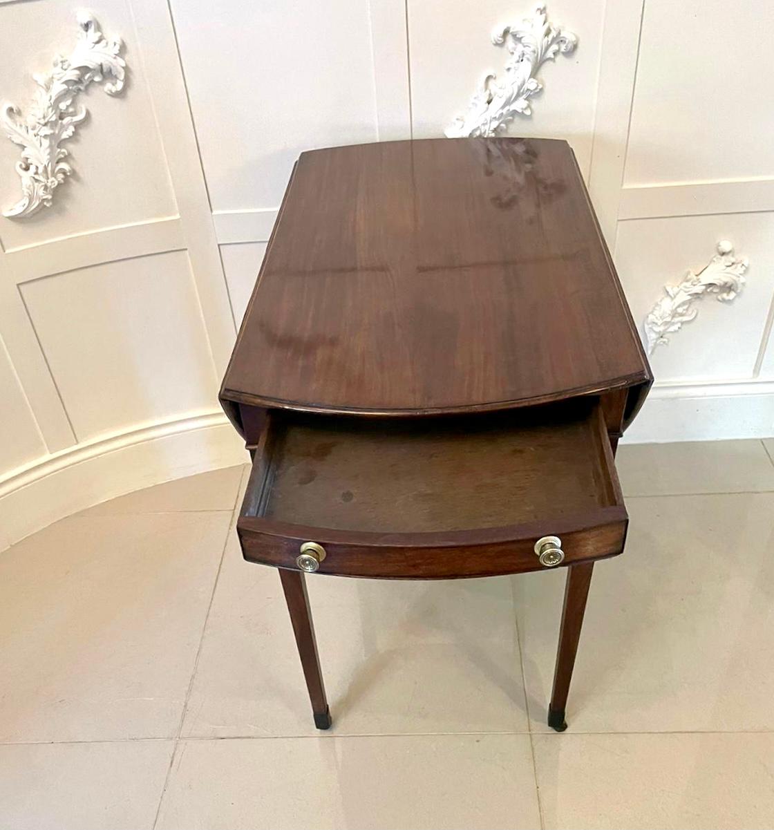 19th Century Antique George III Quality Mahogany Pembroke Table For Sale