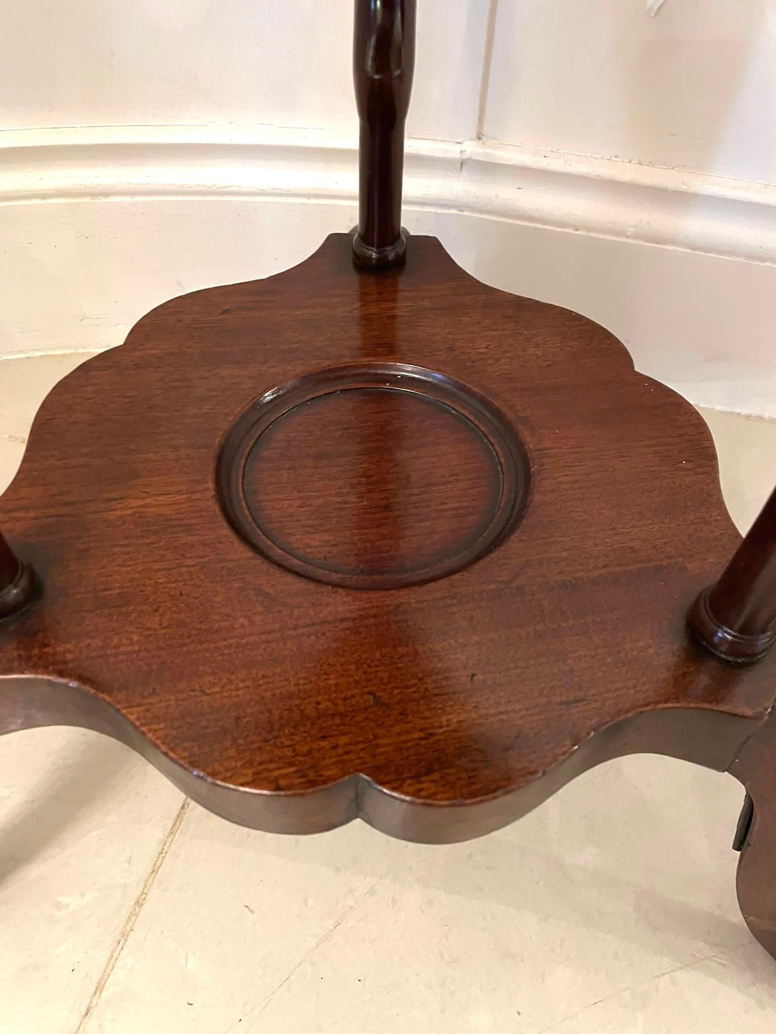  Antique George III Quality Mahogany Shaving Stand For Sale 4