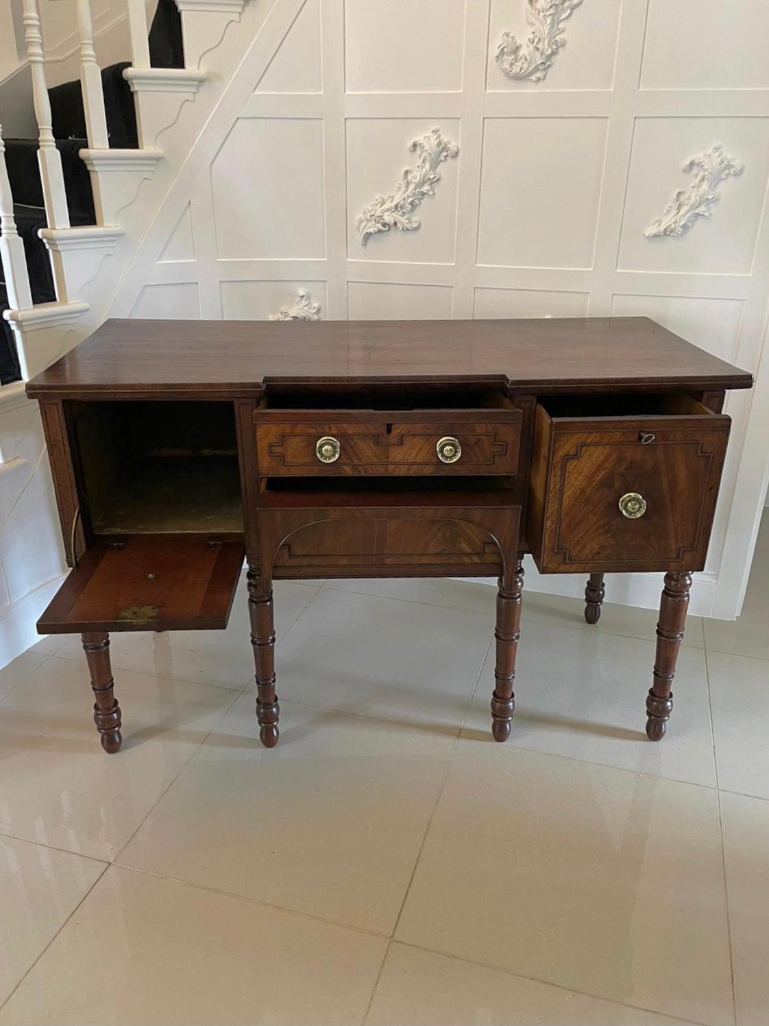 English Antique George III Quality Mahogany Sideboard For Sale