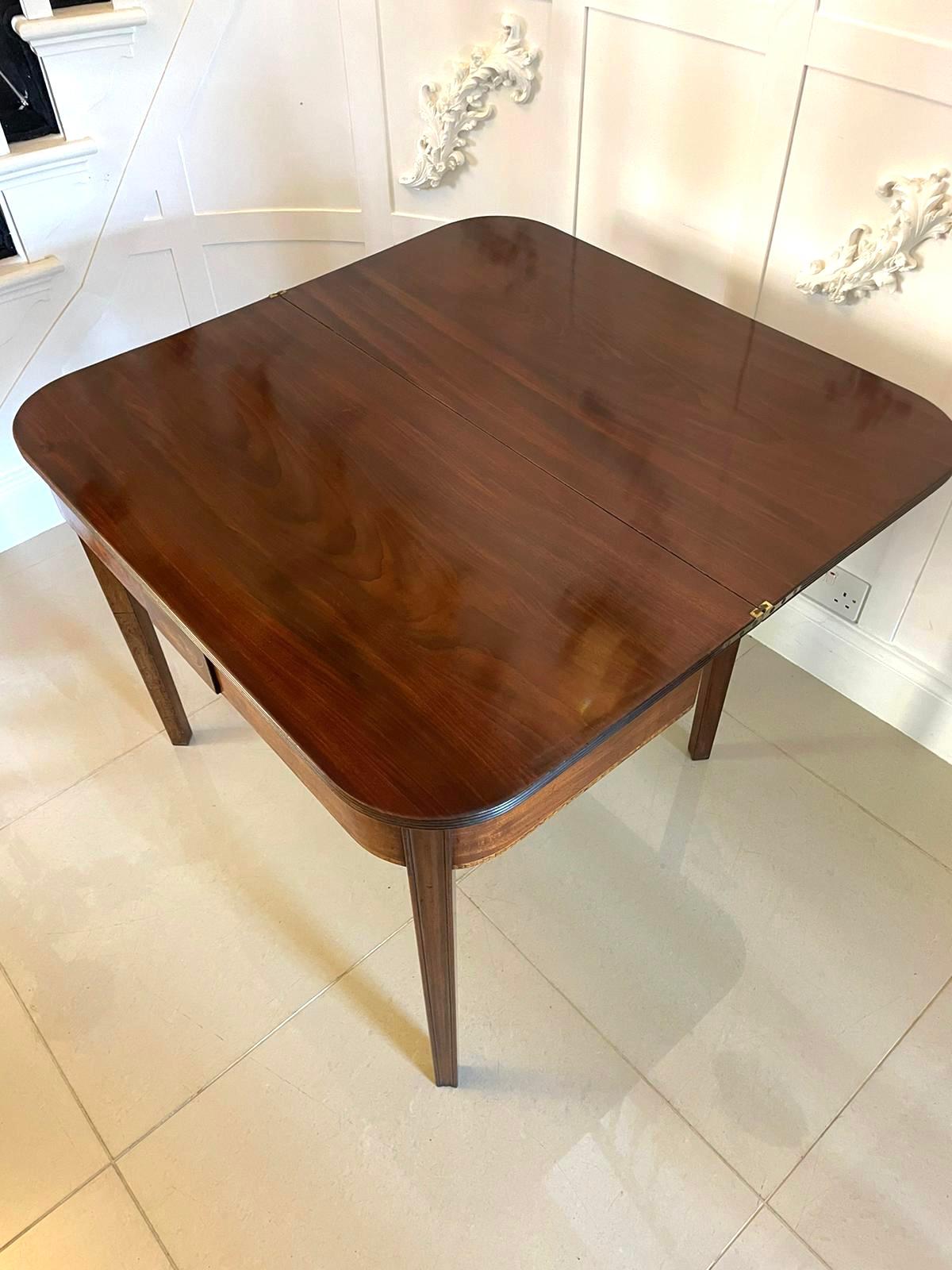 Antique George III Quality Mahogany Tea Table In Good Condition For Sale In Suffolk, GB