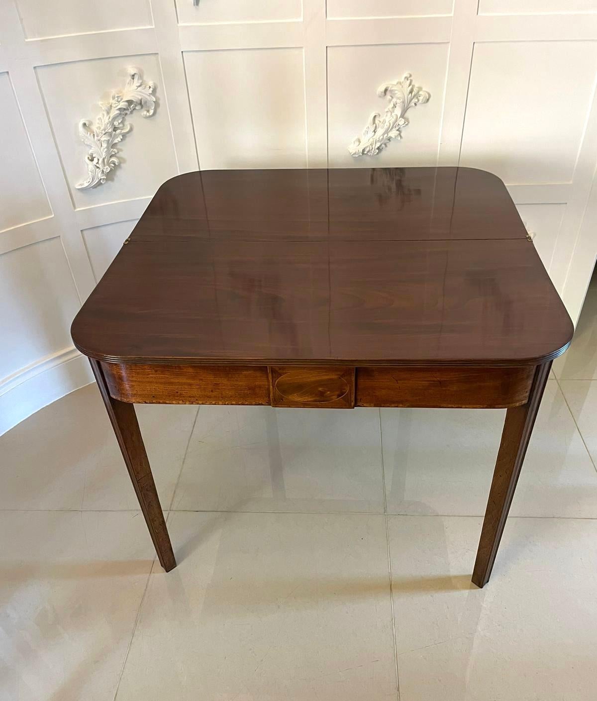 Early 19th Century Antique George III Quality Mahogany Tea Table For Sale