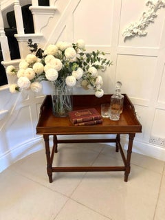 Antique George III Quality Mahogany Tray Top Lamp Table