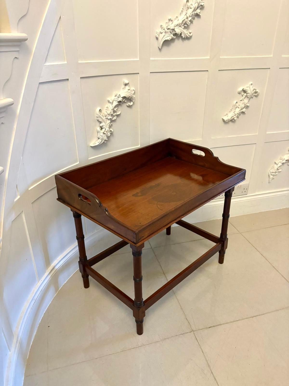 Ancienne lampe à plateau en acajou de qualité George III en vente 1