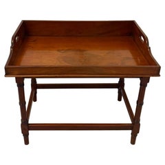 Antique George III Quality Mahogany Tray Top Lamp Table