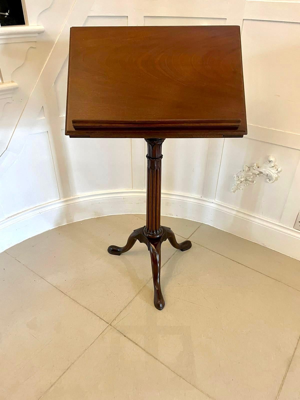 English Antique George III Quality Mahogany Tripod Reading/Lamp Table