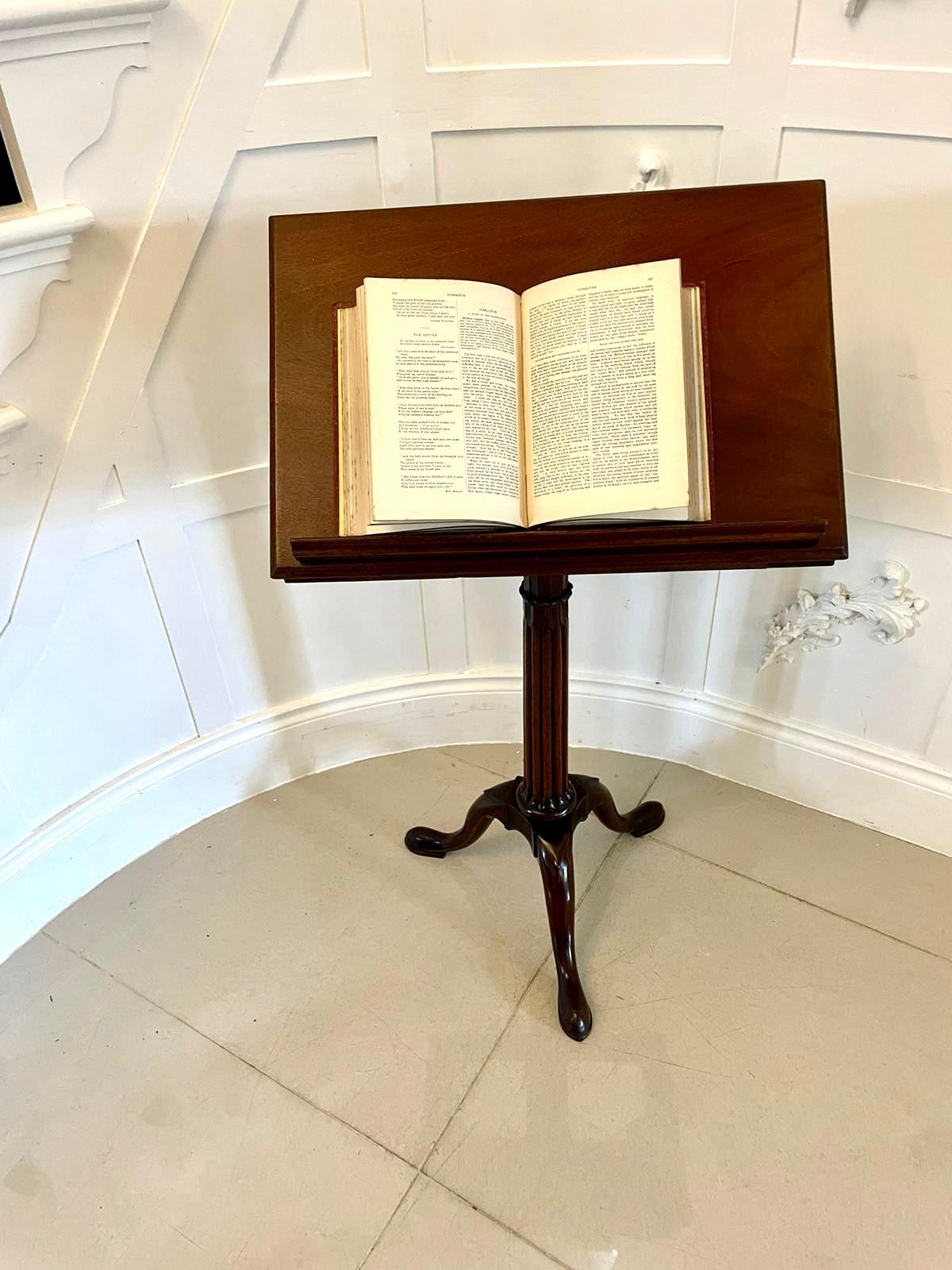 Antique George III Quality Mahogany Tripod Reading/Lamp Table In Good Condition In Suffolk, GB