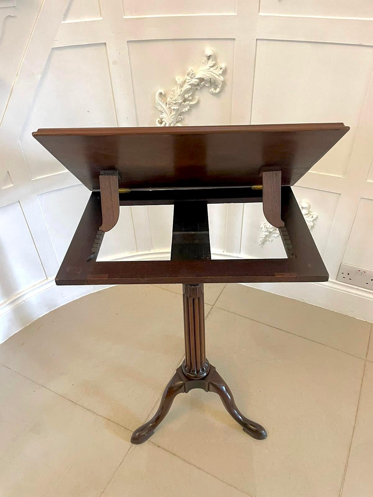 19th Century Antique George III Quality Mahogany Tripod Reading/Lamp Table