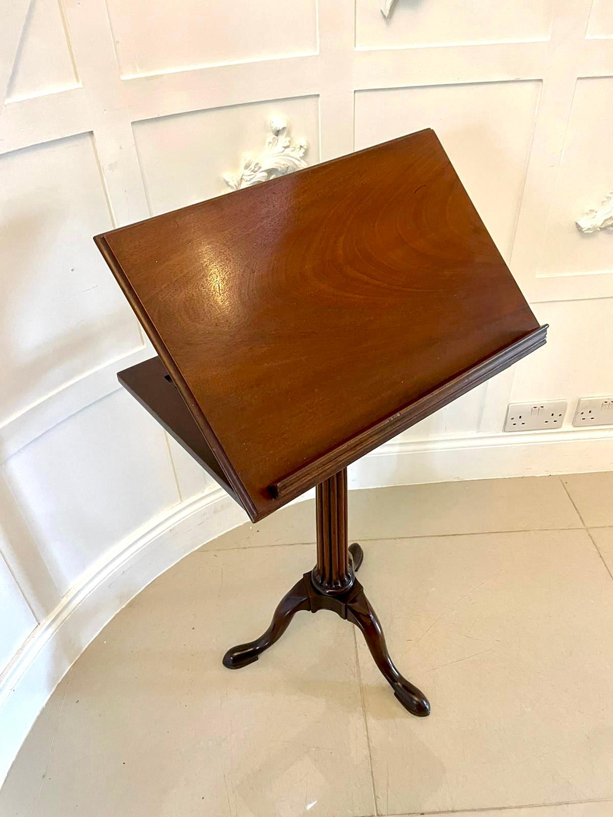 Antique George III Quality Mahogany Tripod Reading/Lamp Table 1