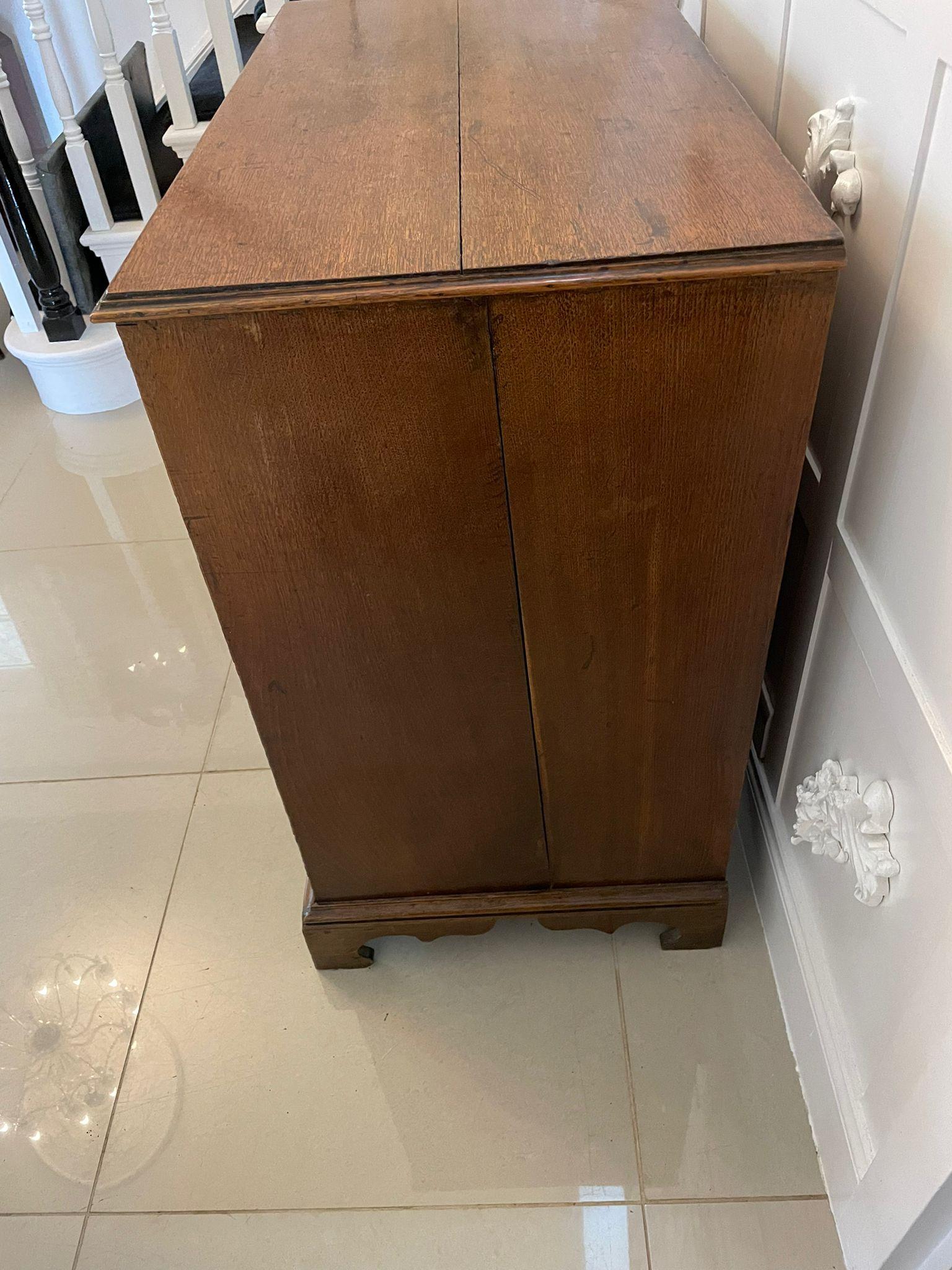 Antique George III Quality Oak Chest of Drawers For Sale 1