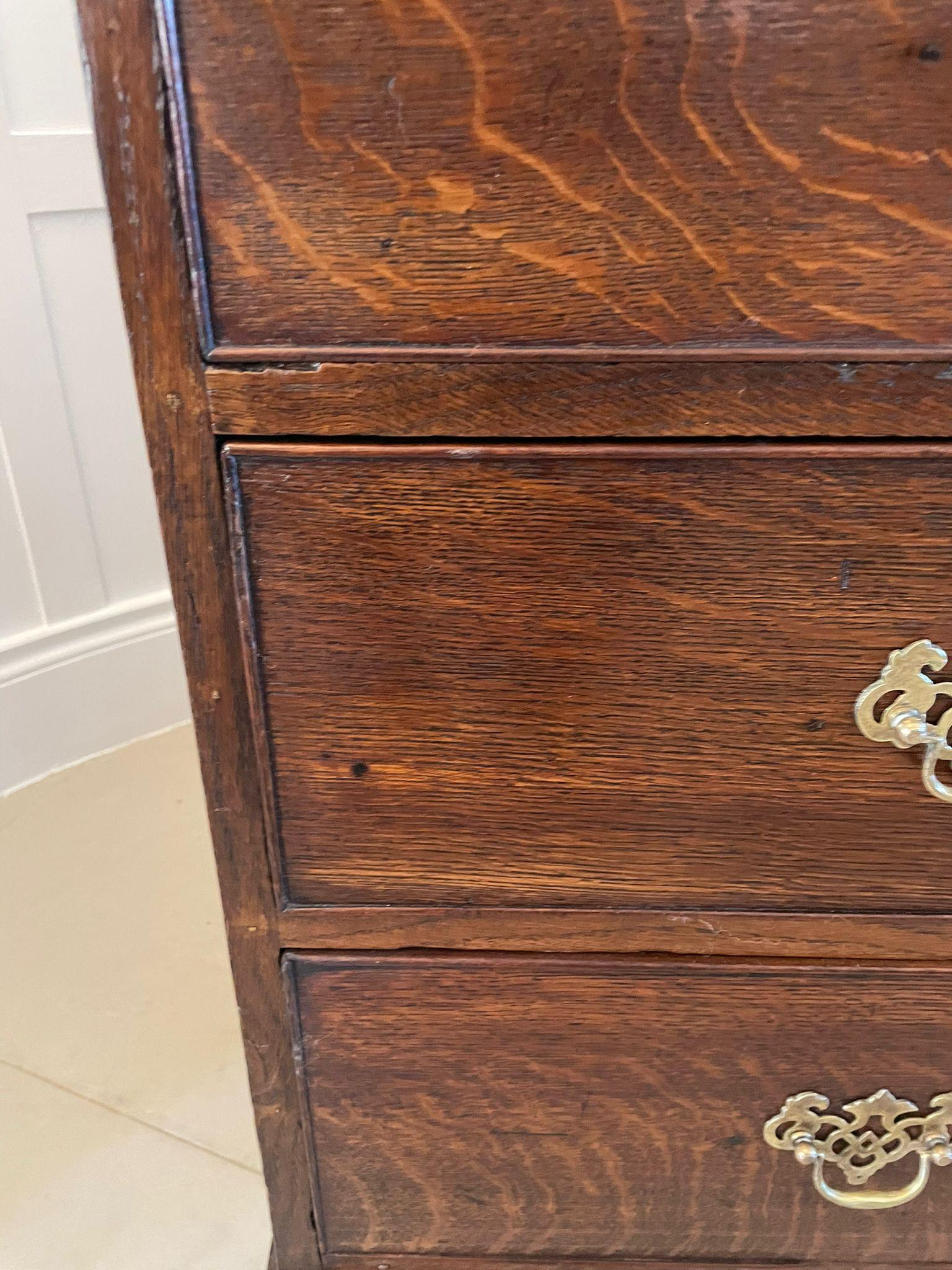 Antique George III Quality Oak Chest of Drawers For Sale 4