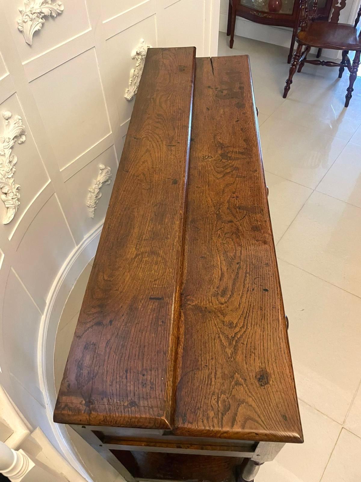 Antique George III Quality Oak Dresser Base In Good Condition For Sale In Suffolk, GB