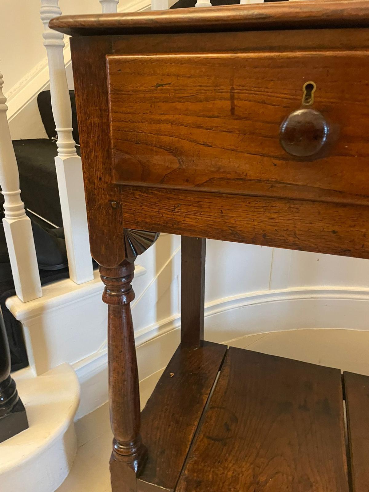 Antique George III Quality Oak Dresser Base For Sale 2