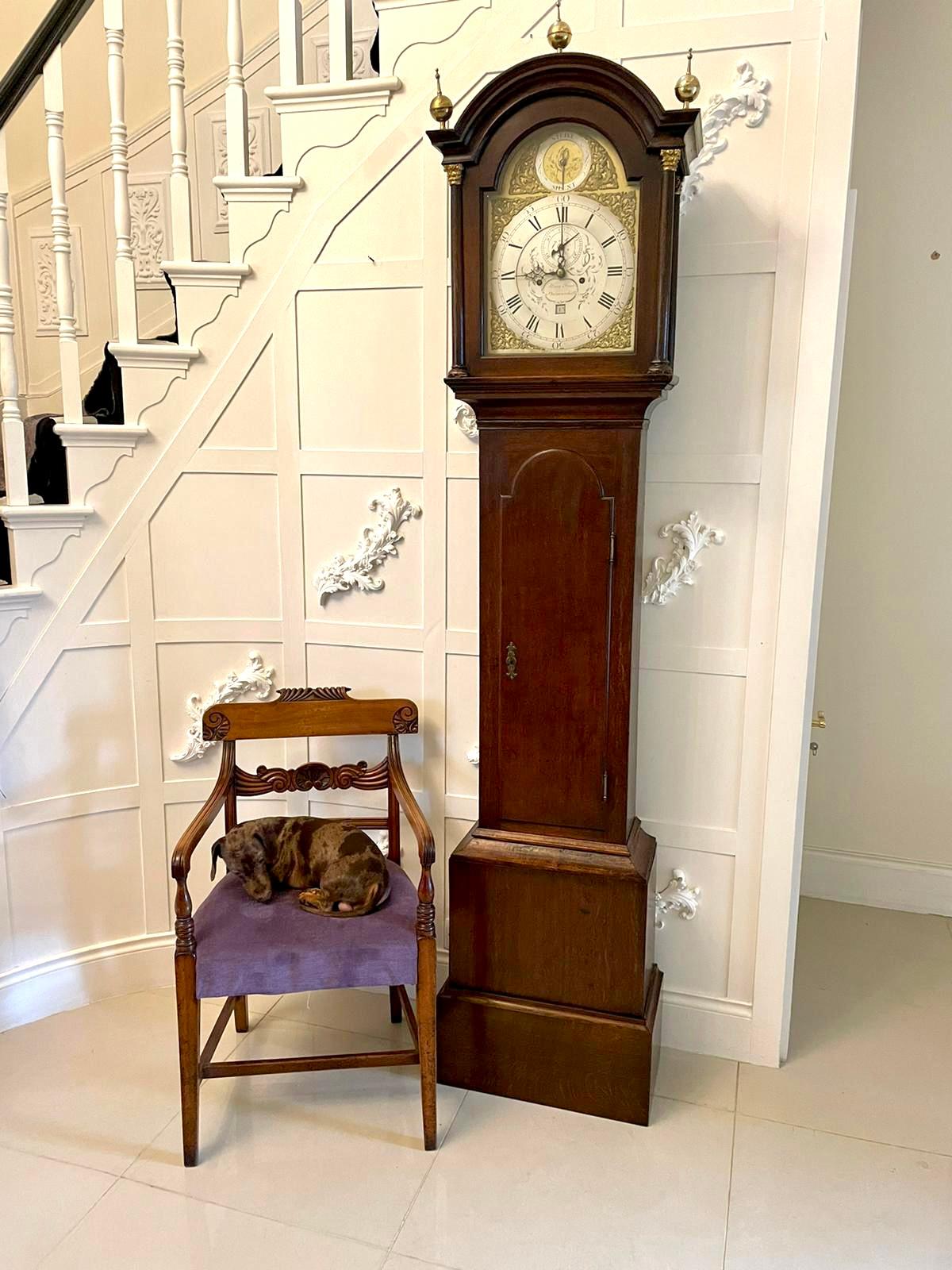 English Antique George III Quality Oak Longcase Clock by Henry Frost Philmoorehill