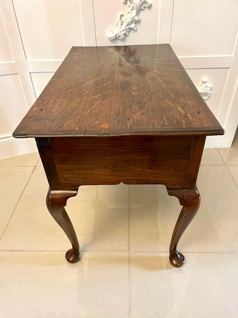 Early 19th Century Antique George III Quality Oak Lowboy For Sale