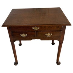 Antique George III Quality Oak Lowboy