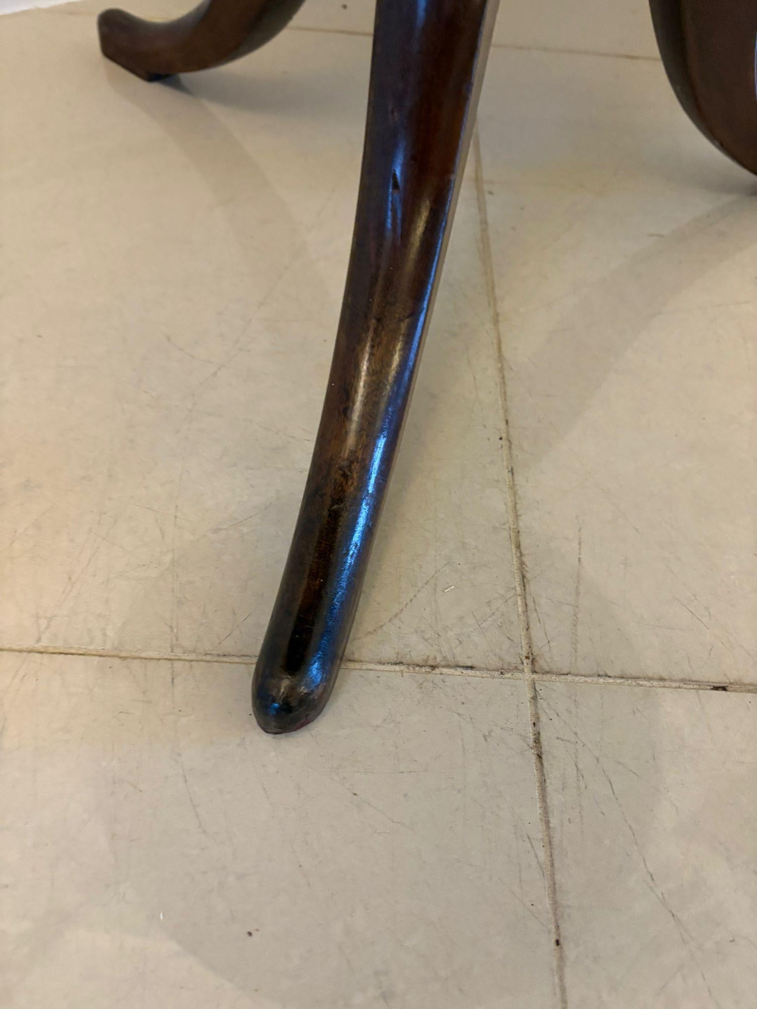 Ancienne lampe circulaire en acajou prune de qualité George III en vente 4