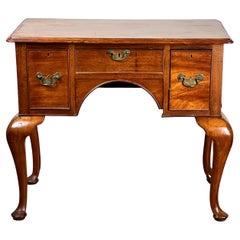 Antique George III Queen Anne Mahogany Lowboy c. Late 18th Century
