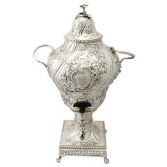 Antique George III Regency Style Sterling Silver Samovar