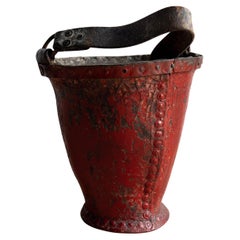Antique George III Riveted Leather Fire Bucket, Late 18th Century