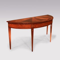 Antique George III satinwood and padoukwood console table