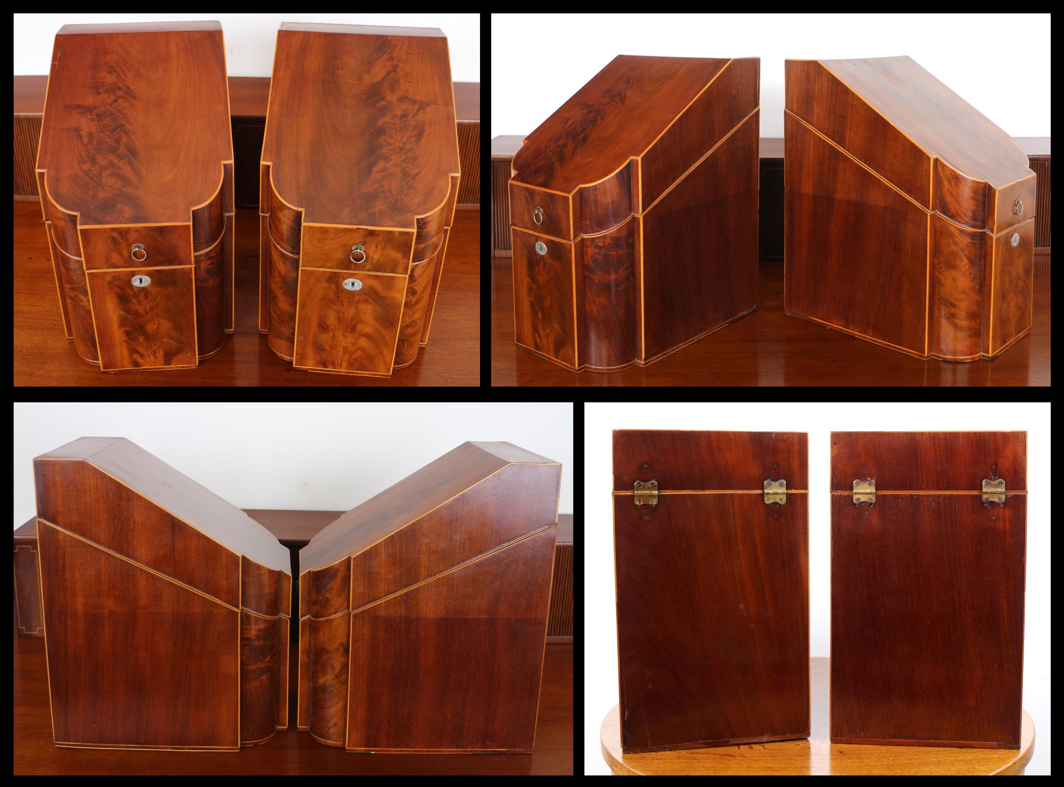 Antikes schottisches Kaminsims-Sideboard aus geflammtem Mahagoni mit Intarsien, George III. im Angebot 14