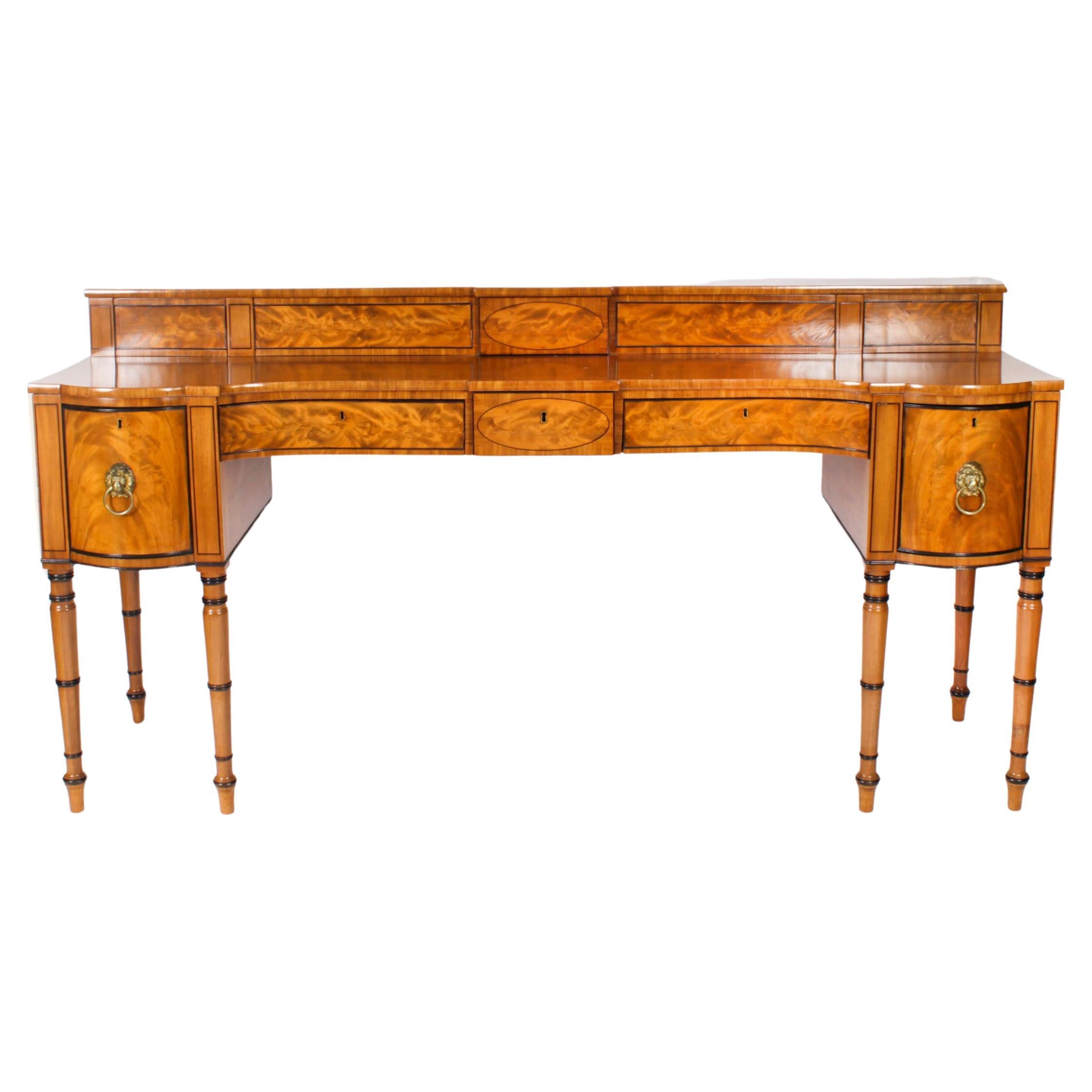 Antique George III Scottish Flame Mahogany Sideboard 19th Century For Sale