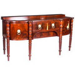 Antique George III Scottish Mahogany Bowfront Sideboard 18th Century
