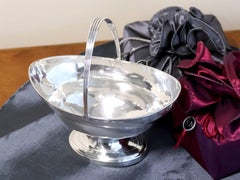 Antique George III Scottish Sterling Silver Sugar Basket
