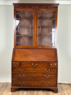 Antique George III Secretary with Bookcase c. Late 18th Century