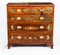 Antique George III Sheraton Painted Chest Drawers Late 18th Century