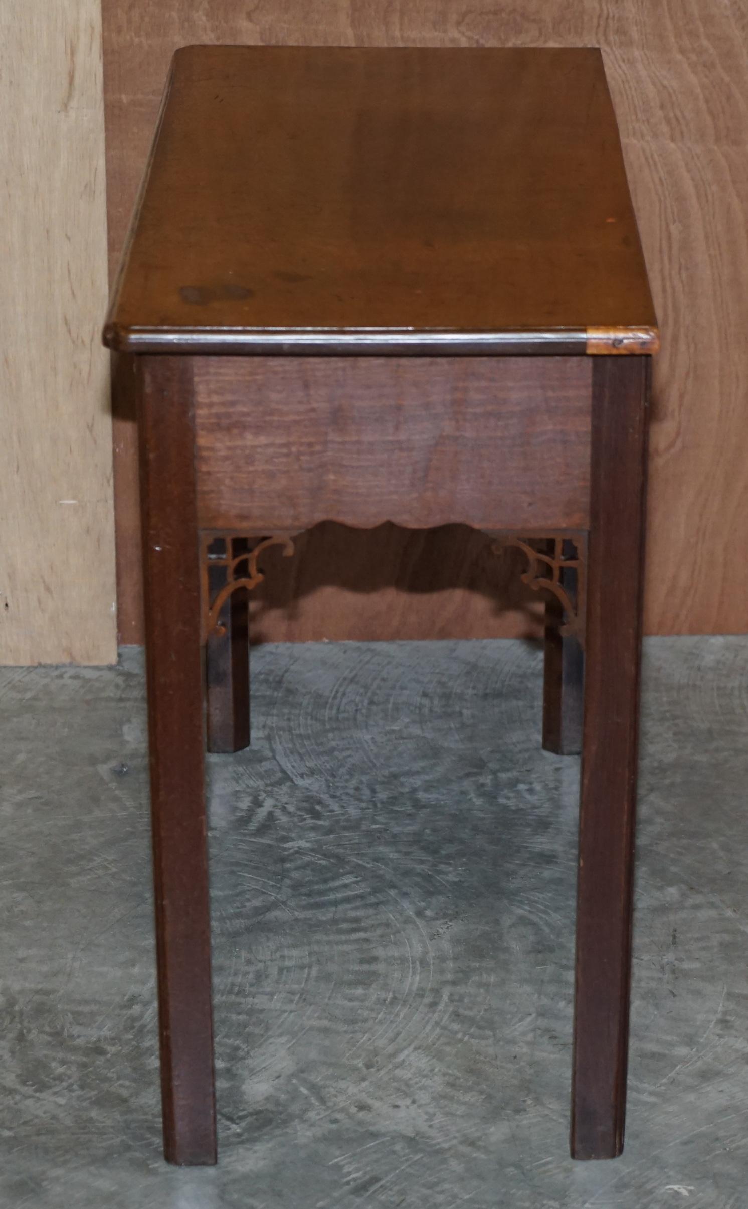 Antique George III Side Table circa 1760 Very Heavy Hardwood Chippendale Carved For Sale 11
