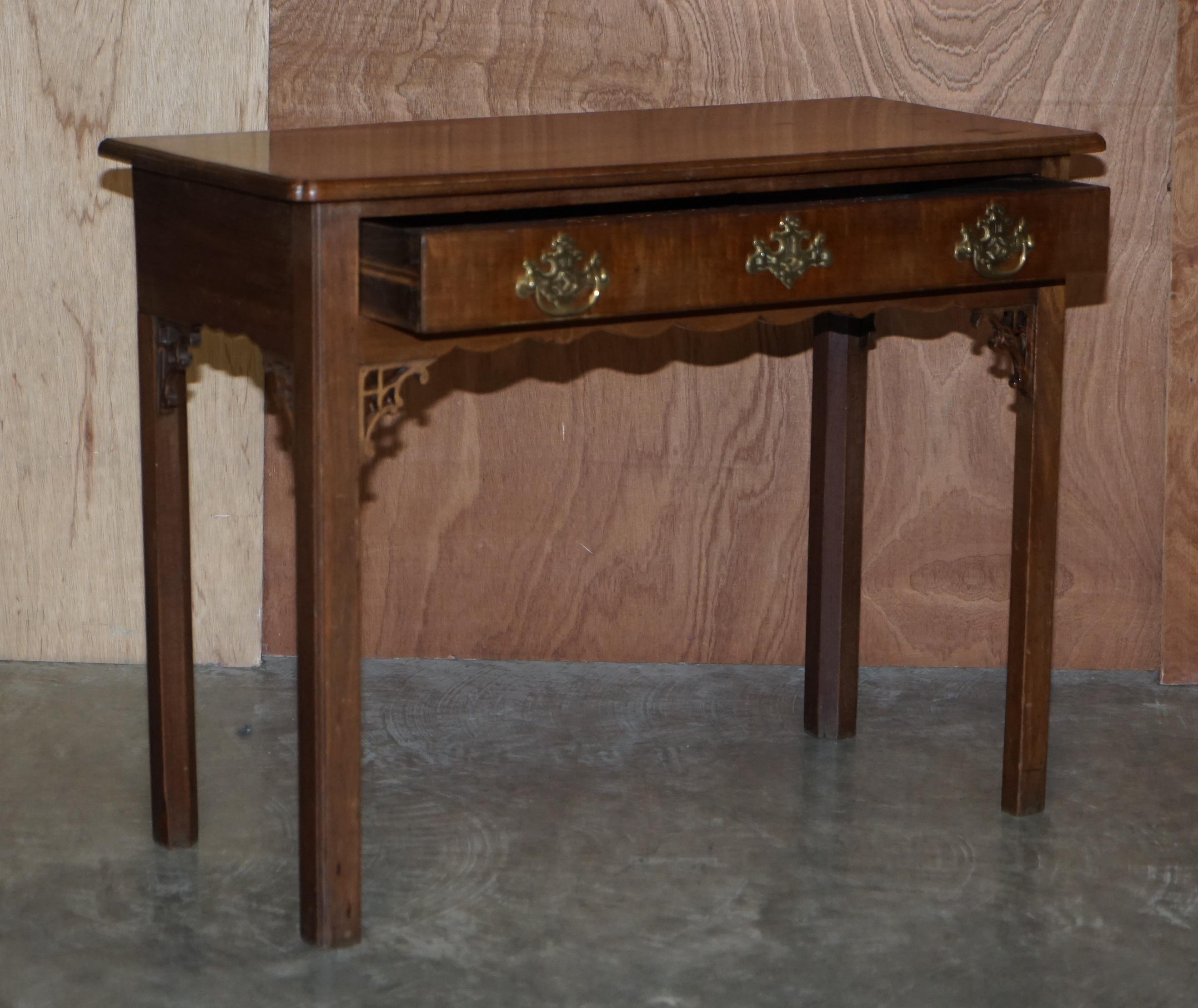 Antique George III Side Table circa 1760 Very Heavy Hardwood Chippendale Carved For Sale 14