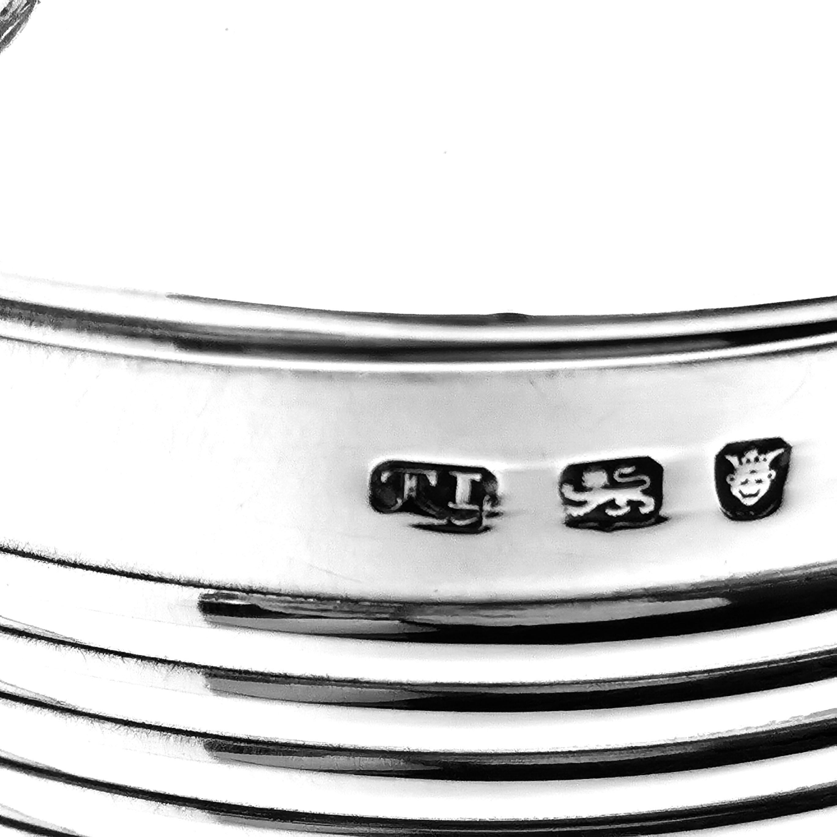 Antique George III Silver Lidded Tankard 1787 Beer Mug Hester Bateman Overstruck 2