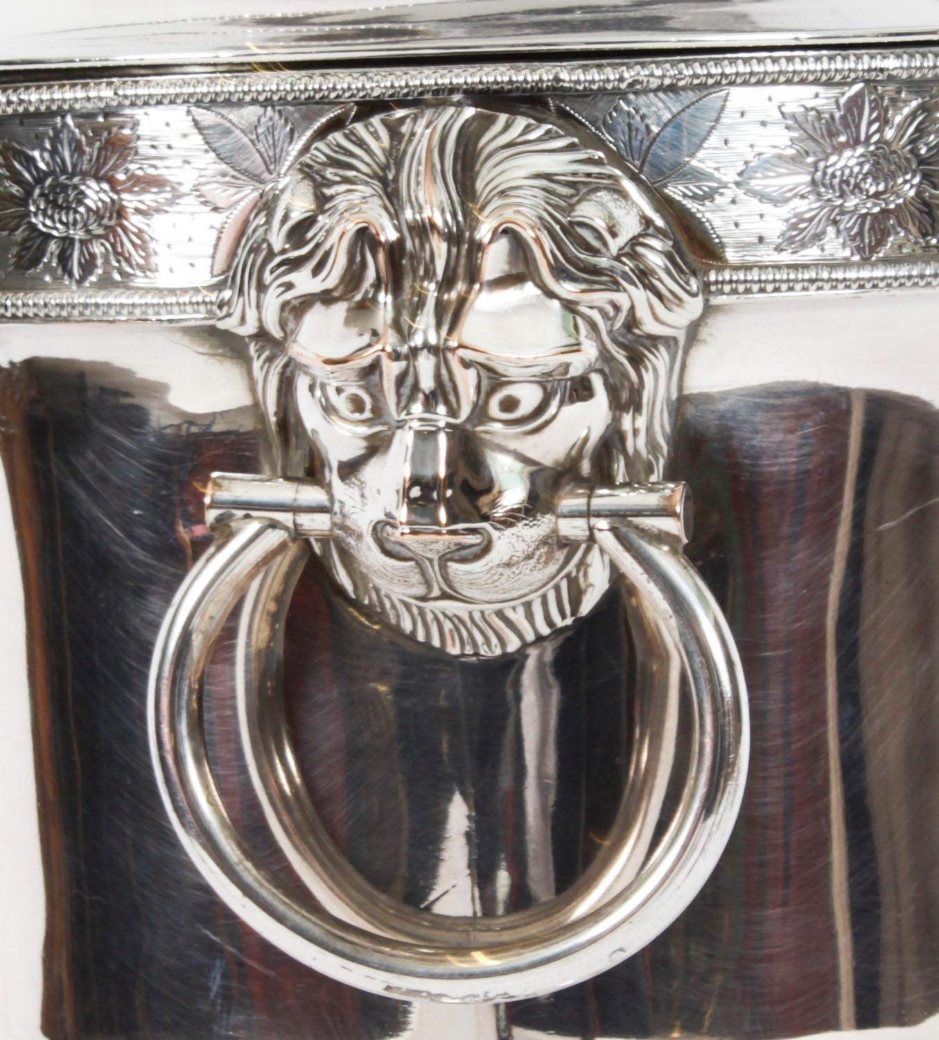 Antique George III Silver Plate Wine / Champagne Cooler Early 19th Century For Sale 6