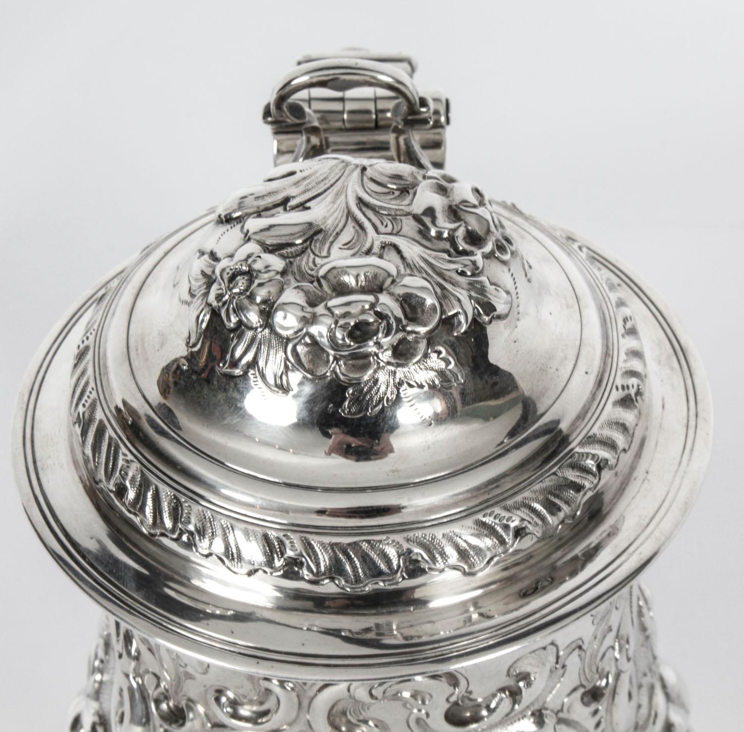 Antique George III Silver Tankard London by John Swift, 1763, 18th Century 9