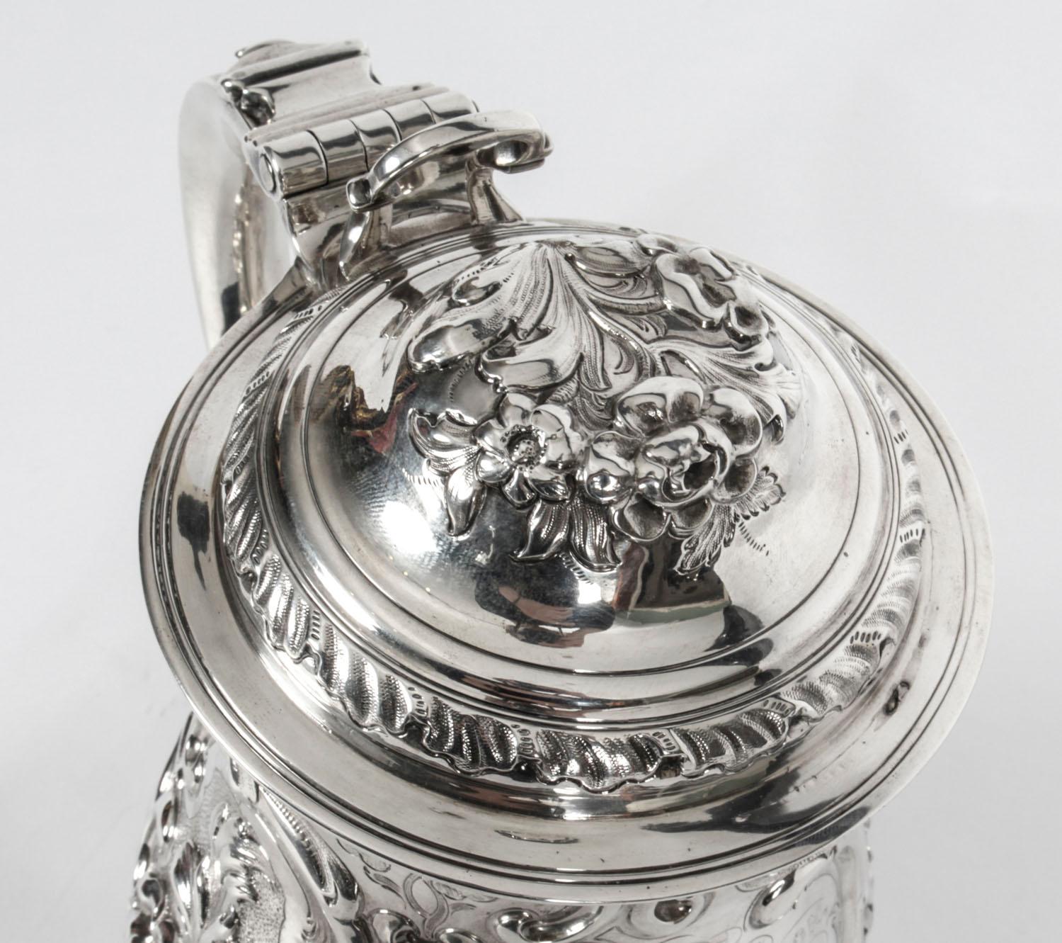 Antique George III Silver Tankard London by John Swift, 1763, 18th Century 4