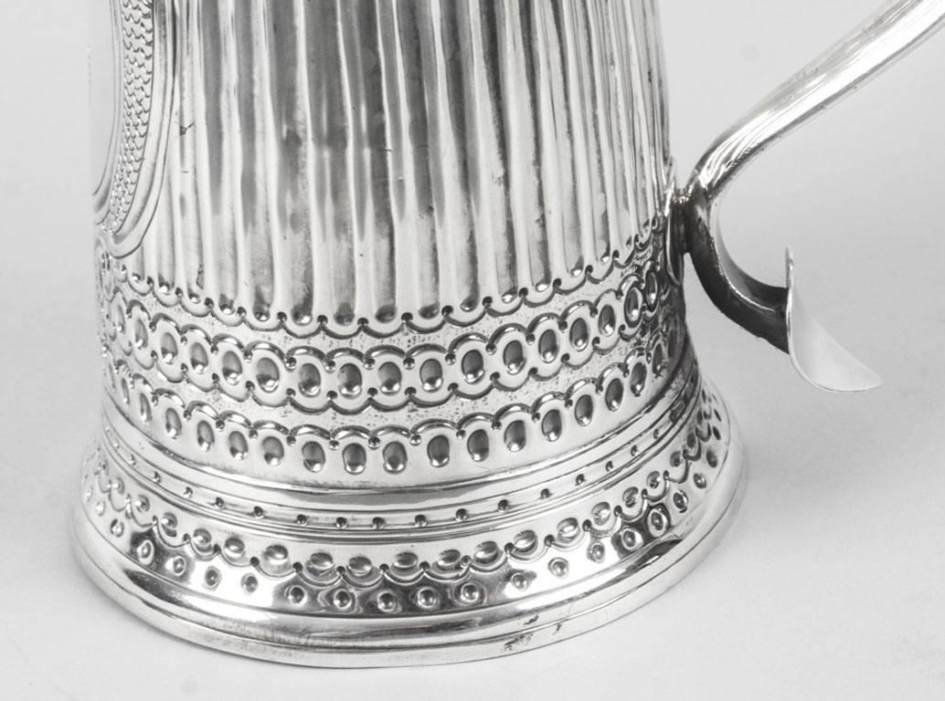 English Antique George III Silver Tankard Peter & Anne Bateman London, 1793