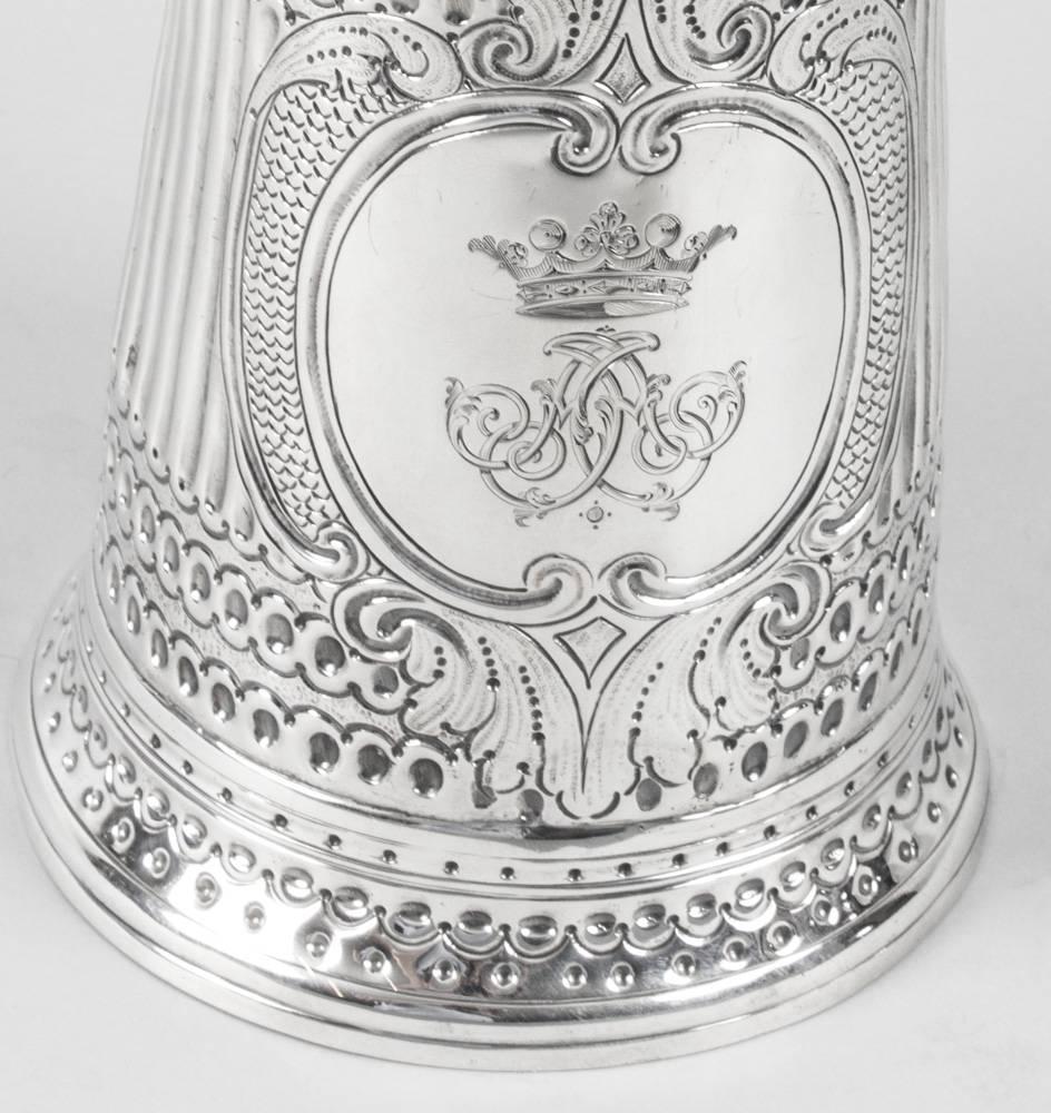 Antique George III Silver Tankard Peter & Anne Bateman London, 1793 1