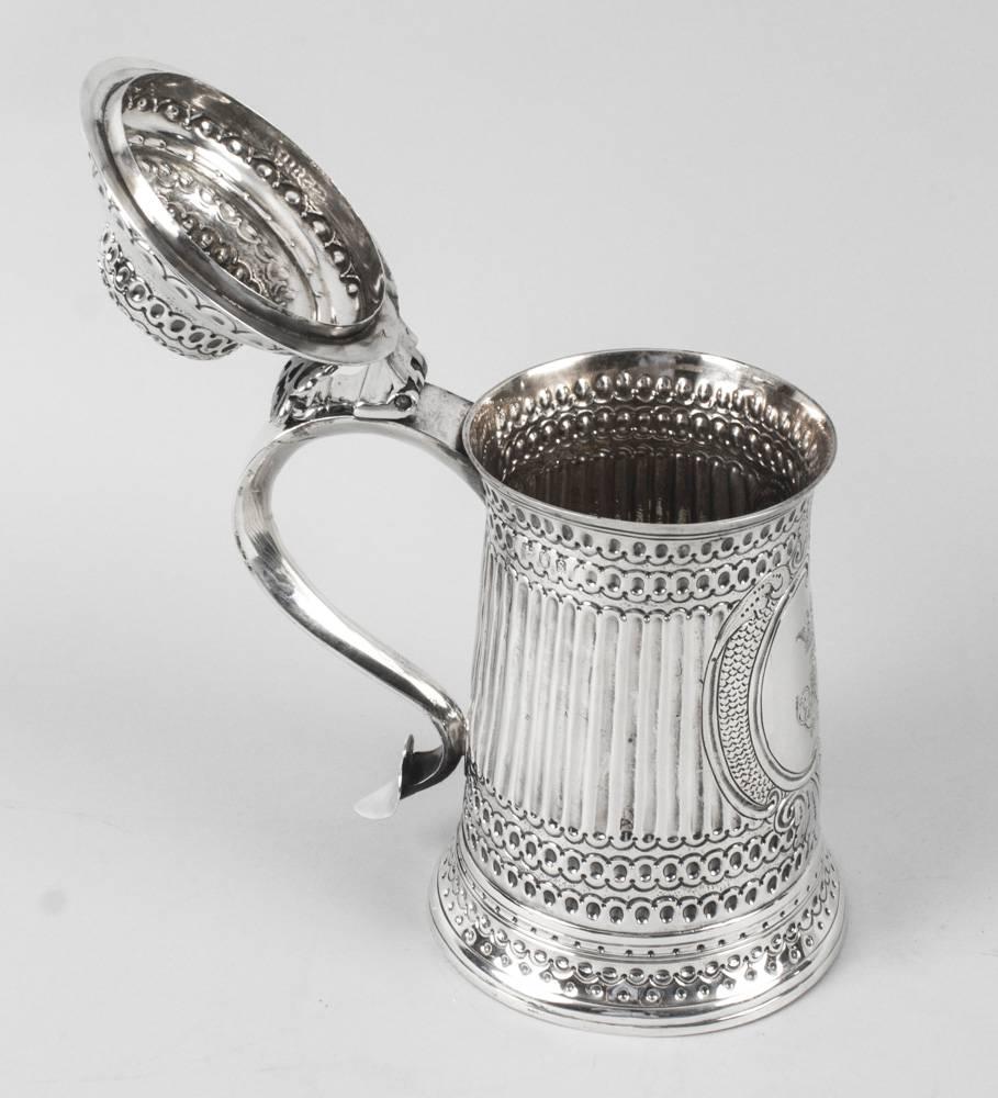 Antique George III Silver Tankard Peter & Anne Bateman London, 1793 3