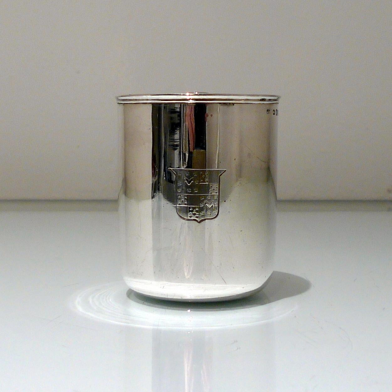 British Antique George III Sterling Silver Beaker & Cover London, 1812 William Parker For Sale