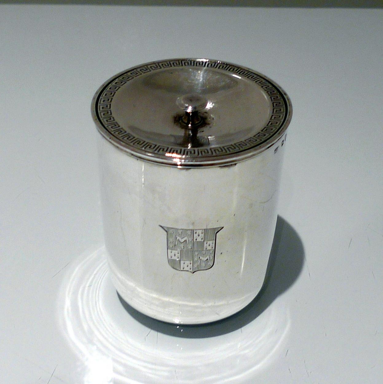 Antique George III Sterling Silver Beaker & Cover London, 1812 William Parker For Sale 4
