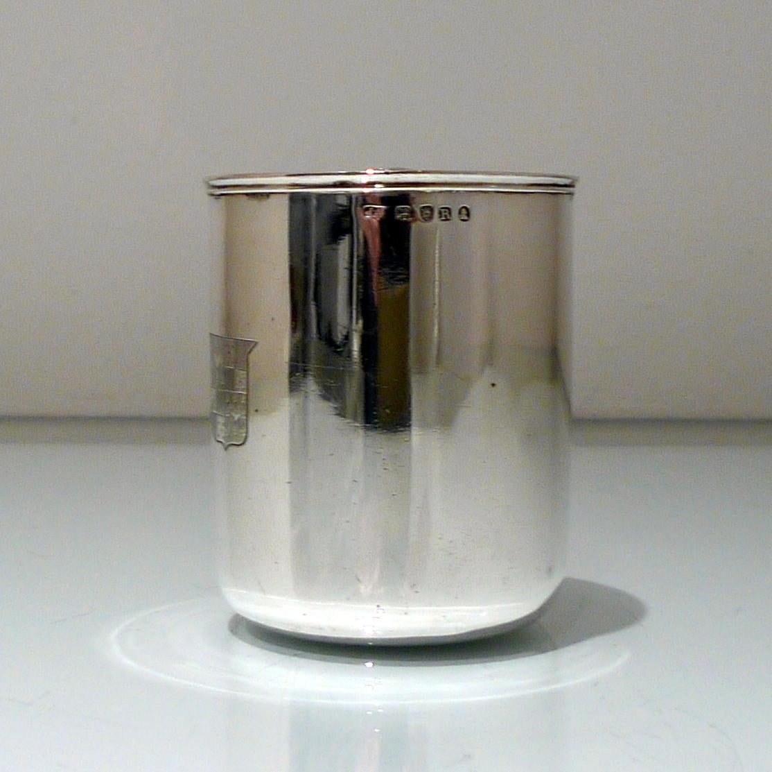 Antique George III Sterling Silver Beaker & Cover London, 1812 William Parker For Sale 5