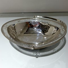 Antique George III Sterling Silver Cake Basket London 1787 Hester Bateman
