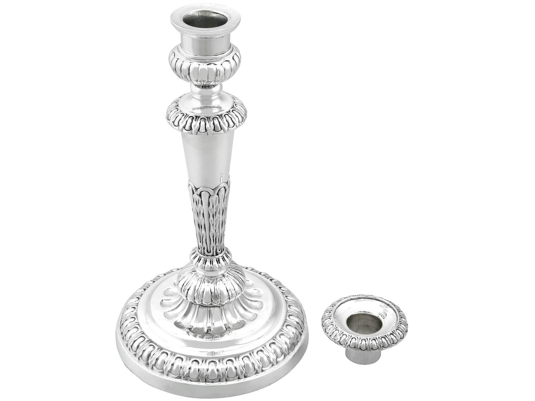 Early 19th Century Georgian Sterling Silver Candle Holders / Candlesticks by Matthew Boulton  For Sale